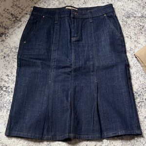 Dark Blue Denim A-Line Skirt